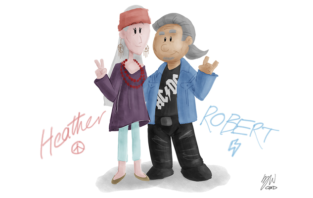 Heather and Robert illustration